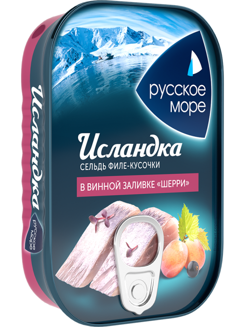 Сельдь Русское море исландка в винной заливке шерри, 115г