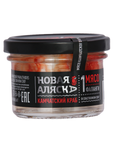Мясо камчатского краба Новая Аляска 1 фаланга в собственном соку, 105г