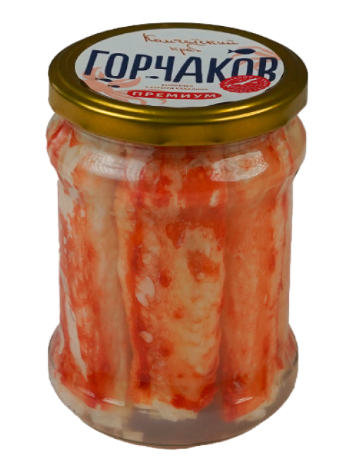 Мясо краба Горчаков натуральное премиум, 500г