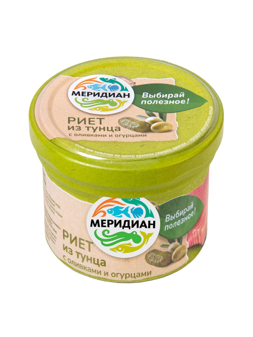 Риет Меридиан из тунца с оливками и огурцами, 100г