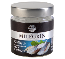 Сельдь Меридиан Milegrin в сливочном соусе с хреном, 200г