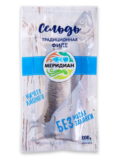 Сельдь Меридиан Традиционная филе, 200г