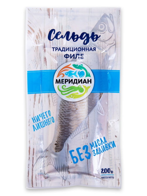 Сельдь Меридиан Традиционная филе, 200г