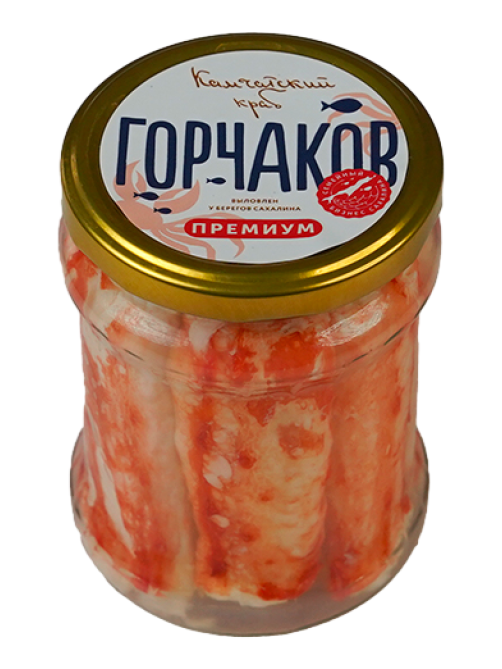 Мясо краба Горчаков натуральное премиум, 500г