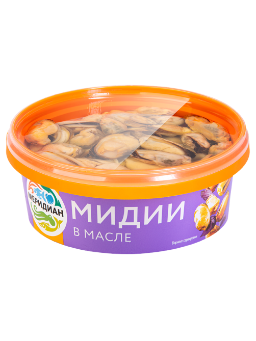 Мидии Меридиан в масле, 270г