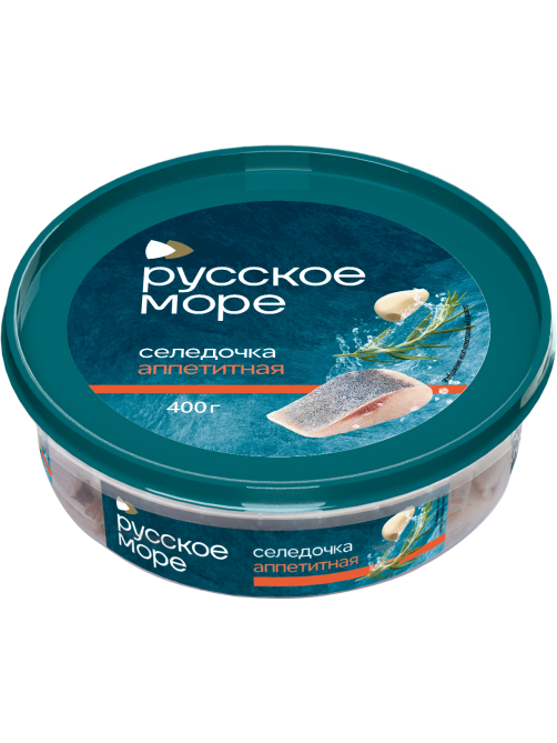 Сельдь филе-кусочки Русское море Селедочка аппетитная, 400г