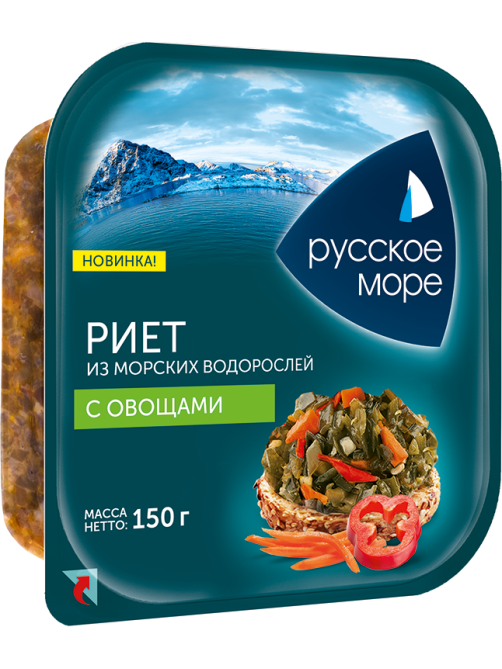 Риет Русское море из морских водорослей с овощами, 150г