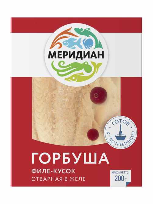 Горбуша Меридиан отварная филе-кусок в желе, 200г