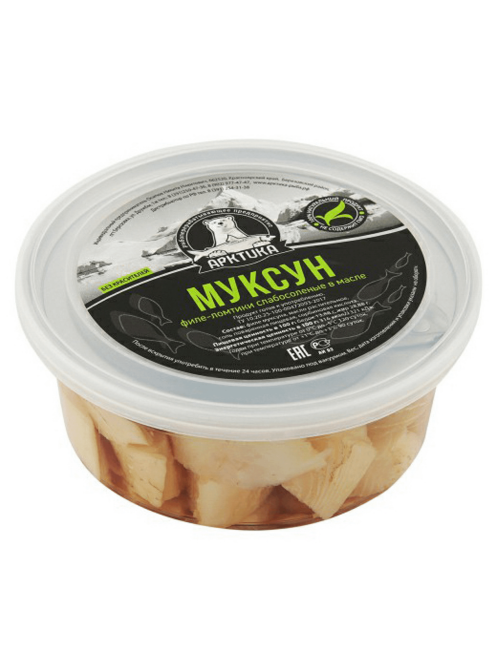 Муксун филе-ломтики Арктика слабосоленый в масле, 200г