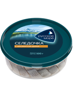 Сельдь филе-кусочки Русское море с ароматом дыма, 500г