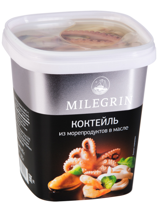 Коктейль из морепродуктов Меридиан Милегрин в масле, 415г