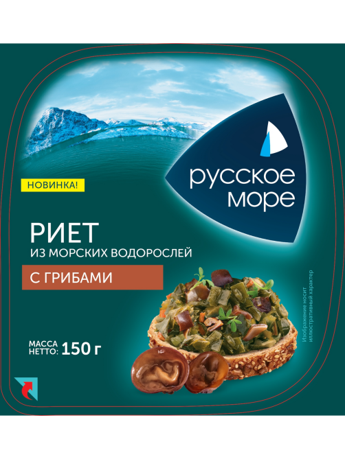 Риет Русское море из морских водорослей с грибами, 150г