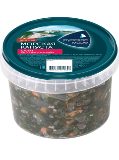 Капуста морская Русское море Маринованная витаминный салат, 450г