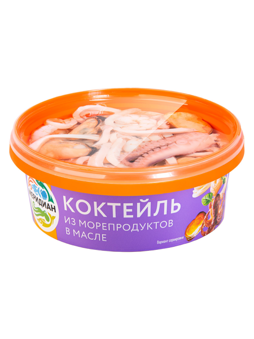 Коктейль из морепродуктов Меридиан в масле, 270г