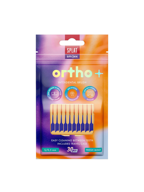Ершики межзубные Splat Smilex ortho+ со вкусом мяты размер S, мягкий 30шт, 14г