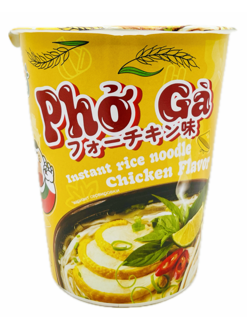 Лапша быстрого приготовления King Pho Bo рисовая курица, 61г