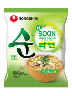 Лапша быстрого приготовления Nongshim Soon Veggie овощная, 112г