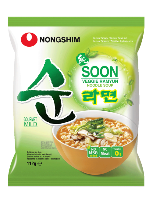 Лапша быстрого приготовления Nongshim Soon Veggie овощная, 112г