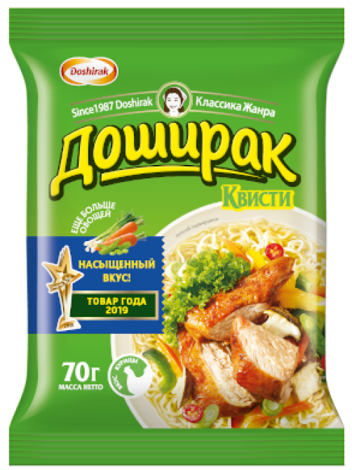 Лапша быстрого приготовления Доширак Квисти Курица, 70г