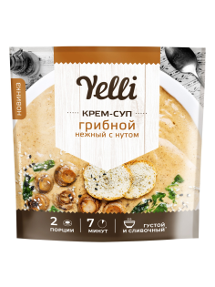 Крем-суп Yelli грибной нежный с нутом, 70г