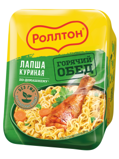 Лапша быстрого приготовления Роллтон Куриная по-домашнему, 90г