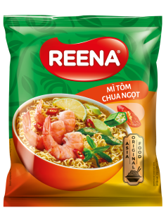 Лапша быстрого приготовления Reena кисло-сладкая креветка, 65г
