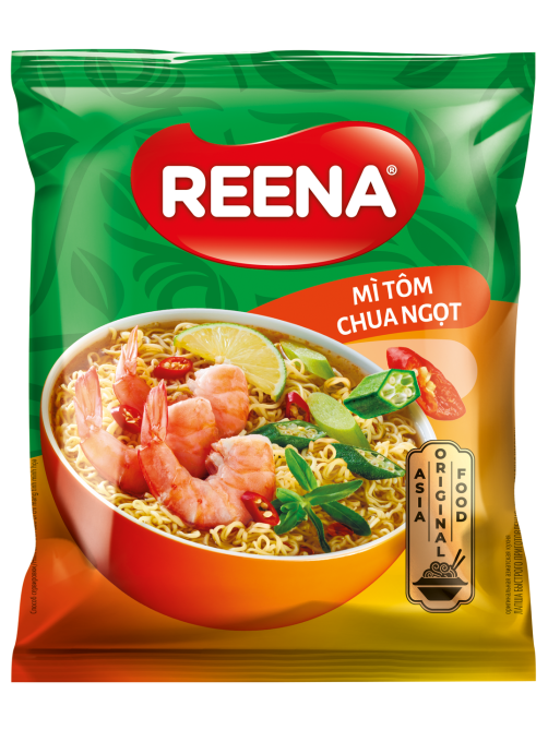 Лапша быстрого приготовления Reena кисло-сладкая креветка, 65г
