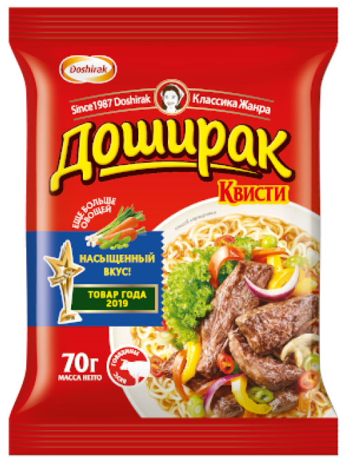 Лапша быстрого приготовления Доширак Квисти Говядина, 70г