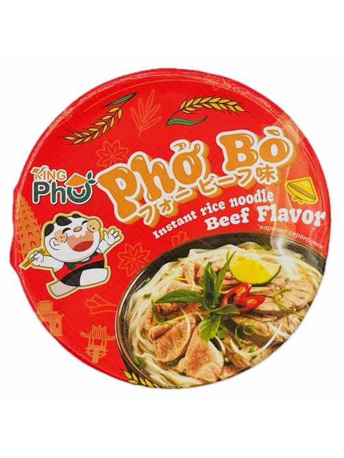 Лапша быстрого приготовления King Pho Ga рисовая говядина, 61г