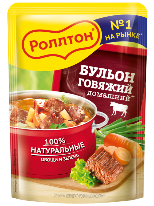 Бульон Роллтон говяжий домашний, 90г