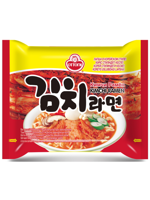 Лапша быстрого приготовления Оттоги Kimchi ramen со вкусом кимчи, 120г