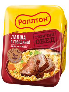 Лапша быстрого приготовления Роллтон Говядина по-домашнему, 90г