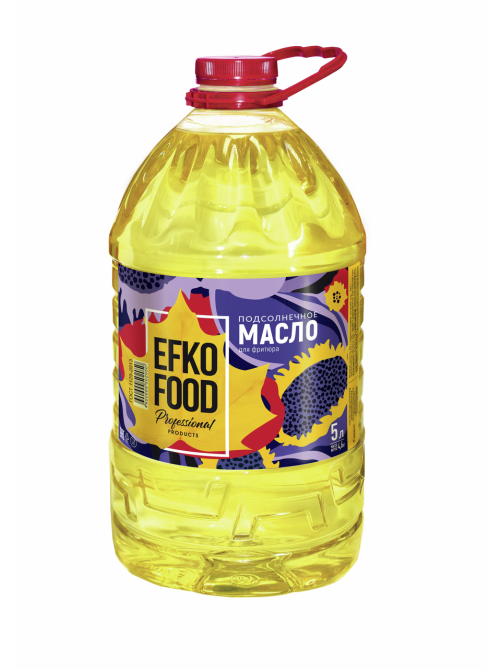 Масло подсолнечное Efko Food Professional Для фритюра рафинированное дезодорированное, 5л