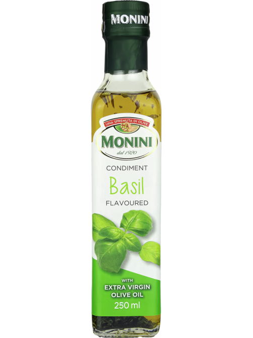 Масло оливковое Monini с базиликом Extra Virgin нерафинированное, 250мл