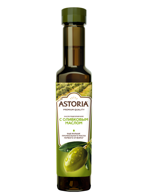 Масло подсолнечное Astoria с оливковым маслом, 250мл