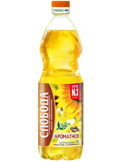 Масло подсолнечное Слобода Ароматное нерафинированное, 1л