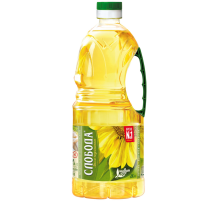 Масло подсолнечное Слобода рафинированное дезодорированное, 1.8л