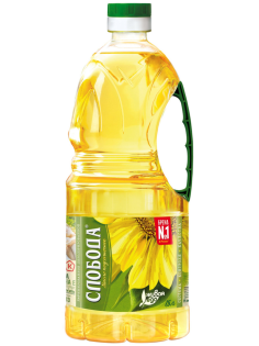 Масло подсолнечное Слобода рафинированное дезодорированное, 1.8л
