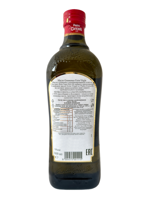 Масло оливковое Pietro Coricelli Extra Virgin нерафинированное, 1л
