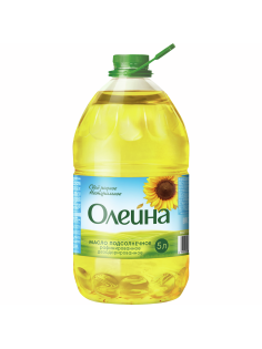 Масло подсолнечное Олейна рафинированное дезодорированное, 5л