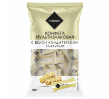 RIOBA Конфеты мультизлаковые с белой глазурью, 500г