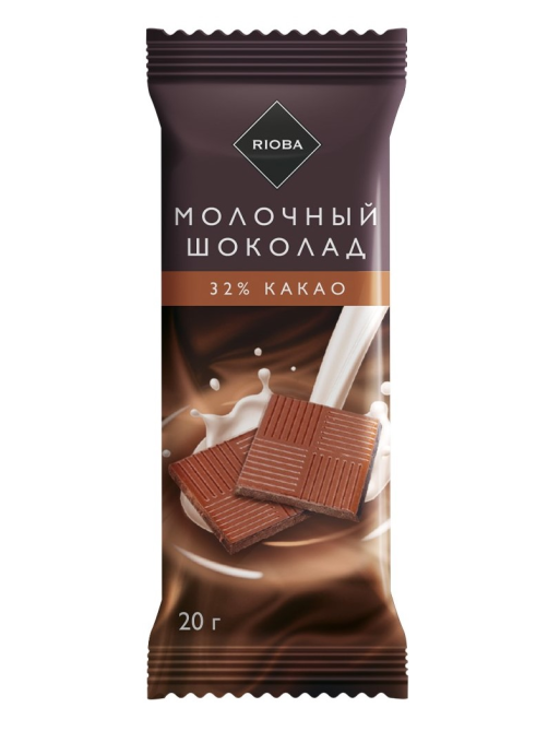 RIOBA Шоколад молочный 32% какао, 20г