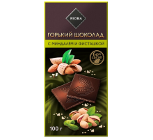 RIOBA Шоколад горький миндаль, фисташка, 100г