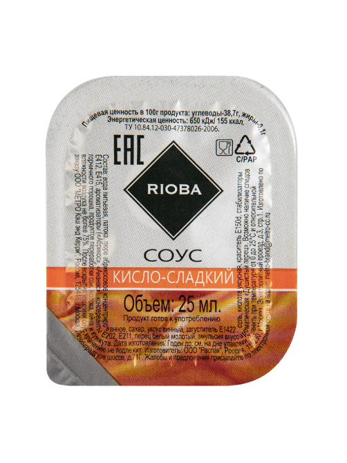 RIOBA Соус кисло-сладкий (25г x 18 шт), 450г