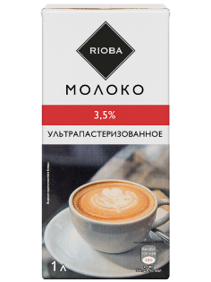 RIOBA Молоко ультрапастеризованное 3.5%, 1л