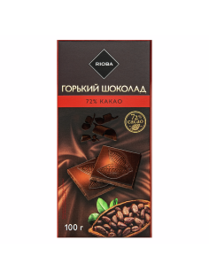 RIOBA Шоколад горький 72% какао, 100г