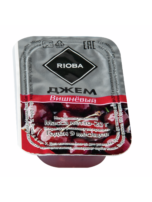 RIOBA Джем порционный Вишня (20г х 20шт), 400г