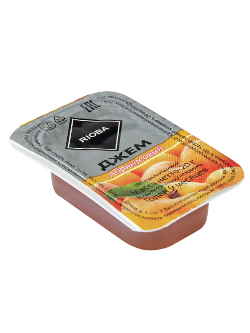 RIOBA Джем порционный Абрикос (20г х 20шт), 400г