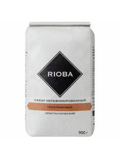 RIOBA Сахар тростниковый кристаллический, 900г