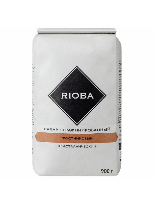 RIOBA Сахар тростниковый кристаллический, 900г